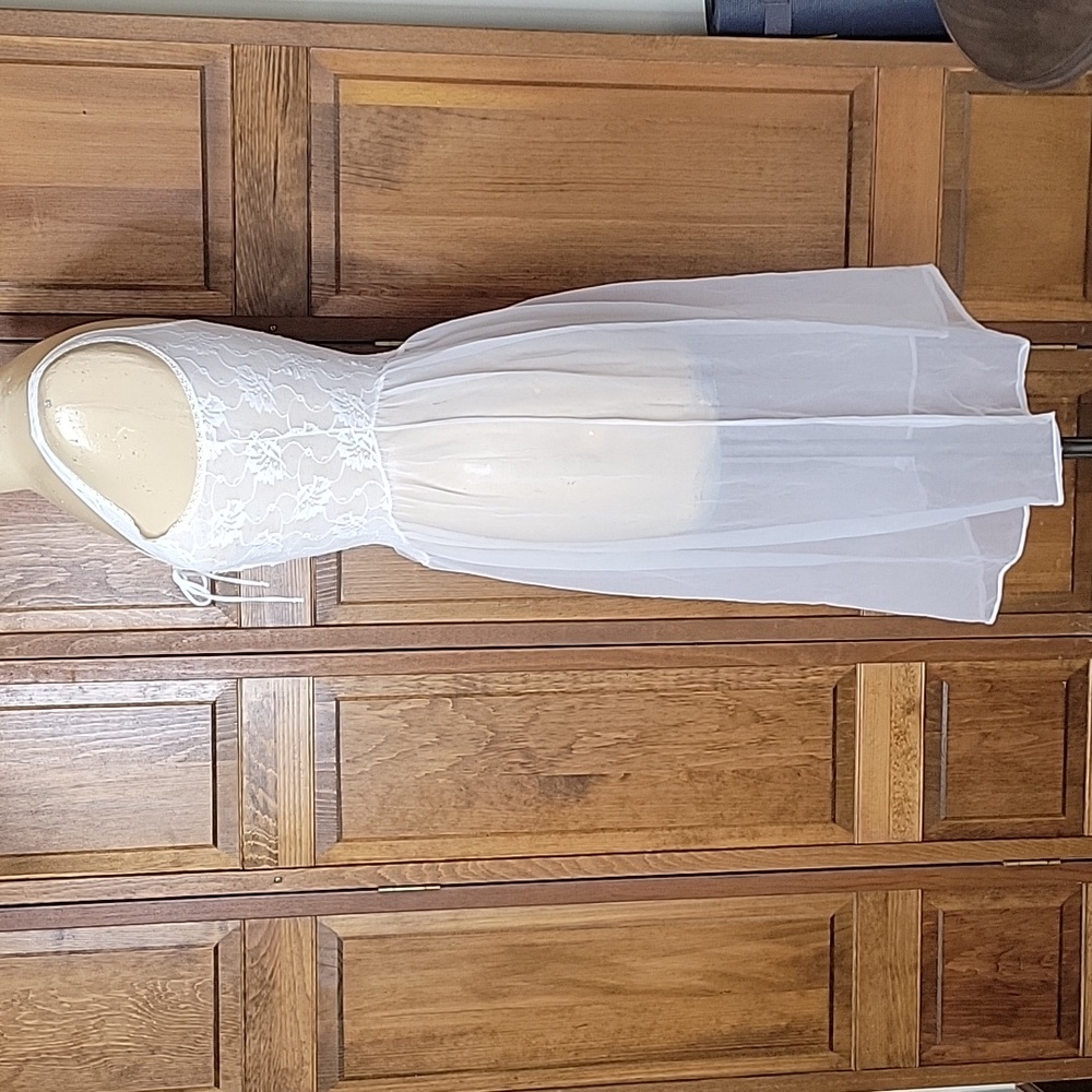 Avon Fashions Vintage Sheer Lace Lingerie Nightgown Sz S - Picture 4 of 8